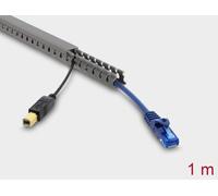 Delock 22025 organizador de cables universal panel guíacables gris 1
