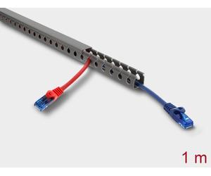 Delock 22026 organizador de cables universal panel guíacables gris 1