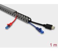 Delock 22027 organizador de cables universal panel guíacables gris 1