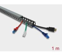 Delock 22028 organizador de cables universal panel guíacables gris 1