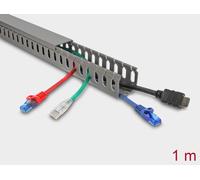 Delock 22029 organizador de cables universal panel guíacables gris 1