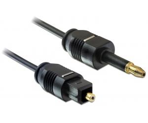 Delock 2m toslink cable de audio mini-toslink negro