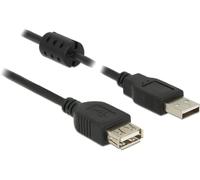 DeLock Cable USB 2x USB A 2.0 3 m Macho a Hembra Negro