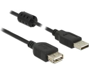 DeLOCK 3m, 2xUSB 2.0-A - Cable USB (2xUSB 2.0-A, 3 m, USB A, USB A, 2.0, Male connector / Female connector, Negro)