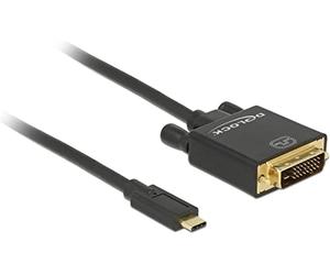 DeLOCK 3m USB-C/DVI 24+1 Negro