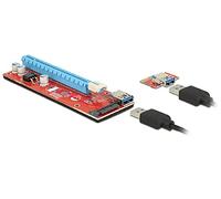 DELOCK 41423 - Tarjeta DELOCK RISER PCIe x1 > PCIe x16 con cable USB de 60 cm