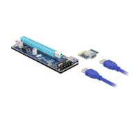 Delock 41430 Tarjeta Riser PCI Express x1 a x16 con Cable USB de 60 cm