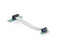 DeLOCK 41839 Riser Card PCI Express x1 a x1 con Cable Flexible 13 cm Orientado Izquierda - Adaptador Extensor