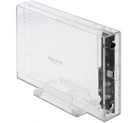 DeLOCK 42623 - Caja de Almacenamiento para Disco Duro Transparente de 2,5/3,5"