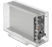 DELOCK 42624 - Carcasa de HDD SATA externa de 2 x 3,5'', USB 3.0, soporte