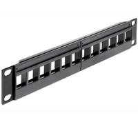 DELOCK 43259 Patch Panel - 1U - 10" 12 Puertos Negro