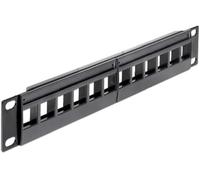 DELOCK 43259 Patch Panel - 1U - 10" 12 Puertos Negro