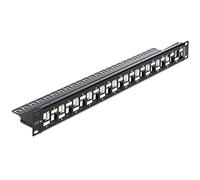 DeLOCK 43278 panel de parcheo 1U - Bahía de entrada (Negro, 1U, 482 mm, 93 mm, 44 mm)