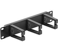 DeLOCK 43342 Panel de gestión de cables accesorio de bastidor - Accesorio de rack (Panel de gestión de cables, Negro, 1U, 10", 254 mm, 82 mm)
