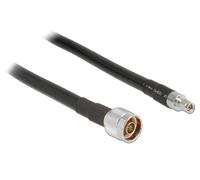 Delock 5m, n/rp-sma cable coaxial cfd400, llc400 negro