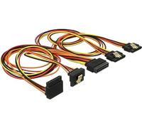 DeLOCK 60149 cable de SATA 0,5 m SATA de 15 pines 4 x SATA 15-pin Negro, Naranja, Rojo, Amarillo - Cable SATA