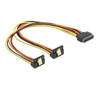 DeLOCK 60159 cable de SATA 0,3 m SATA de 15 pines Multicolor - Cable SATA (0,3 m, SATA I, SATA de 15 pines, Male connector / Female connector, Multicolor, Derecho)