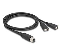 Delock 60290 cable para sensor y actuador 1 m m12 2 x usb type-a negro