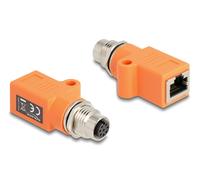 Delock 60618 cambiador de género para cable m12 rj45 naranja