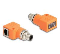 Delock 60627 cambiador de género para cable m12 rj45 naranja