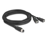 Delock 60651 cable para sensor y actuador 3 m m12 2 x usb type-a negro