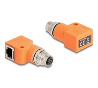 Delock 60668 cambiador de género para cable m12 rj45 naranja