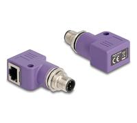 Delock 60679 cambiador de género para cable m12 rj45 violeta