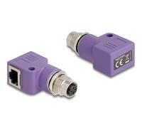 Delock 60680 cambiador de género para cable m12 rj45 violeta