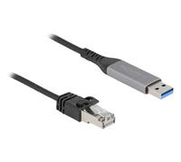 Delock 60756 cable de red antracita, negro 2 m