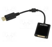 61008 Adaptador Displayport Conector, DVI-I (24+5) Hembra 0,15m DELOCK