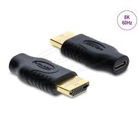 Delock 61076 cambiador de género para cable usb type-c hdmi negro