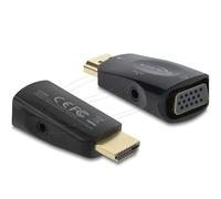 Delock 61082 cambiador de género para cable hdmi vga negro
