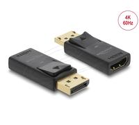 Delock 61086 cambiador de género para cable displayport hdmi negro