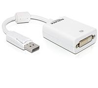 DeLOCK 61765 - Adaptador DisplayPort/DVI-I (0.125 Metros), Blanco