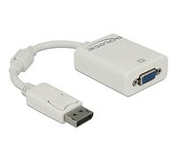 61766 adaptador de cable de vídeo 0,125 m DisplayPort VGA Blanco blanco, 0,125 m, DisplayPort, VGA, Macho, Hembra, Blanco