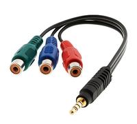DeLOCK 62499 adaptador de cable 3.5mm 3xRCA Negro - Adaptador para cable (3.5mm, 3xRCA, Male connector/Female connector, 0,24 m, Negro)
