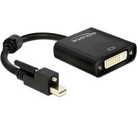 DeLOCK 62639 0.25m Mini DisplayPort DVI-I Negro adaptador de cable de vídeo - Adaptadores de cable de vídeo (0,25 m, Mini DisplayPort, DVI-I, Macho, Hembra, Oro)
