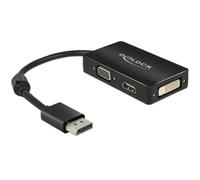 DeLock 62656 Adaptor Cable DisplayPort 1.1 Male to 1 x VGA, 1 x HDMI and 1 x DVI