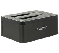 DeLOCK Estación de acoplamiento 62661 doble 2,5"/3,5" SATA HDD USB 3.0 con función de clonado