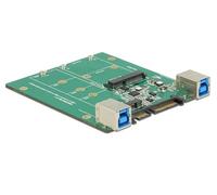 DeLOCK 62732 Interno M.2, mSATA tarjeta y adaptador de interfaz - Accesorio (SATA, M.2,mSATA, Negro, Verde, 85 mm, 100 mm, 15 mm)