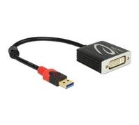 Delock 62737 adaptador de cable de vídeo 0,2 m dvi-i negro