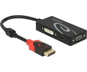 DeLOCK 62902 - Base (Alámbrico, DisplayPort, 3840 x 2160 Pixeles, Negro, 0,2 m)