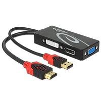 Delock 62959 hdmi-a 19 pin, usb 2.0 type-a dvi-i, displayport 20 pin, vga 15 pin negro, rojo adaptador de cable 62959, hdmi-a 19 pin, usb 2.0 type-a, dvi-i, displayport 20 pin, vga 15 pin, 0,.