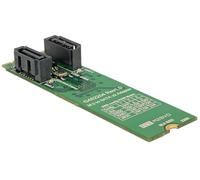 DeLOCK 62961 tarjeta y adaptador de interfaz Interno SATA - Accesorio (M.2, SATA, Asmedia ASM1092R, 0, 1, JBOD, Verde, 6 Gbit/s)