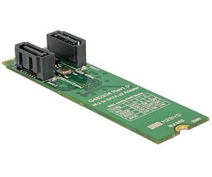 DeLOCK 62961 tarjeta y adaptador de interfaz Interno SATA - Accesorio (M.2, SATA, Asmedia ASM1092R, 0, 1, JBOD, Verde, 6 Gbit/s)