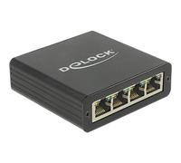 DeLOCK 62966 - Adaptador USB 3.0 a 4 Puertos Gigabit LAN, Color Negro