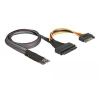 Delock 62984 cambiador de género para cable 67-pin m.2 key m u.2 sff-