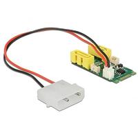 DeLOCK 63464 tarjeta y adaptador de interfaz Interno SATA - Accesorio (PCIe, SATA, 1 x 59 pin M.2 key B+M male, 2 x SATA III, Asmedia ASM1061, 6 Gbit/s, 22 mm)