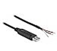 Delock 63497 cable de serie negro 0,5 m usb 2.0 rs-232