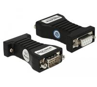 Delock 63968 convertidor, repetidor y aislador en serie rs-232 negro